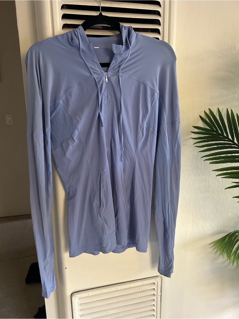 lululemon athletica Light Blue Lightweight Hooded Zip Jacket